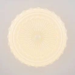 Art Deco Sculptural Milk Glass Schoolhouse LED Ceiling Light