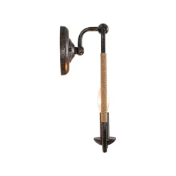 Barn 1-Light Hemp Rope Hanging Candle Style Wall Sconce