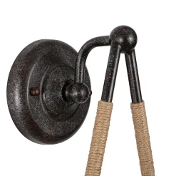 Barn 1-Light Hemp Rope Hanging Candle Style Wall Sconce