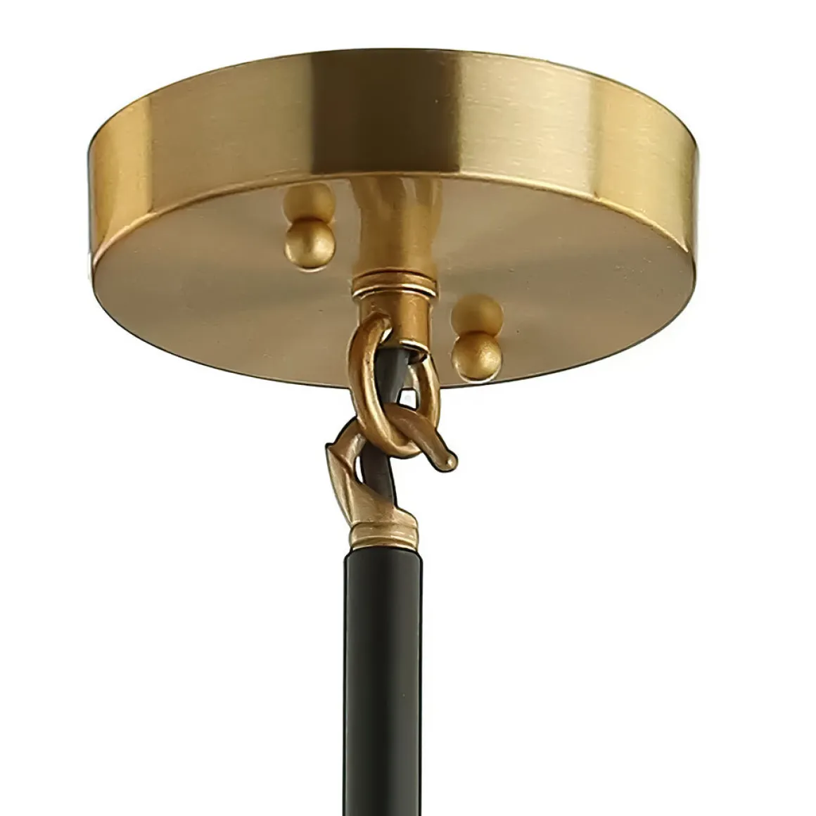 Black and Brass Mid-century Sputnik Chandelier