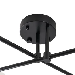 Black Frosted Bubble Linear Sputnik Semi Flush Mount
