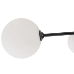 Black Frosted Bubble Linear Sputnik Semi Flush Mount