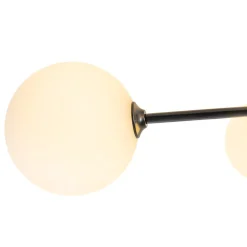 Black Frosted Bubble Linear Sputnik Semi Flush Mount