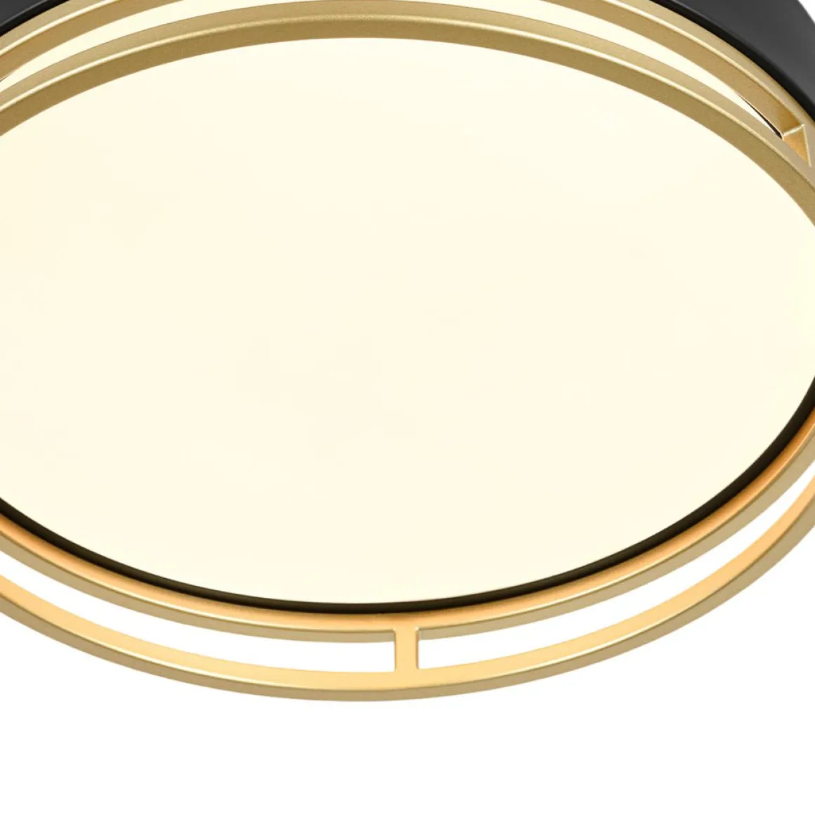 Black Gold Metal Round Dimmable LED Flush Mount Light 5CCT