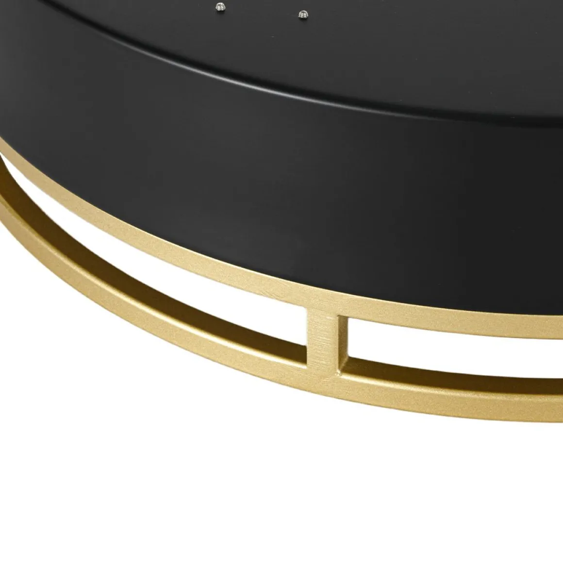 Black Gold Metal Round Dimmable LED Flush Mount Light 5CCT