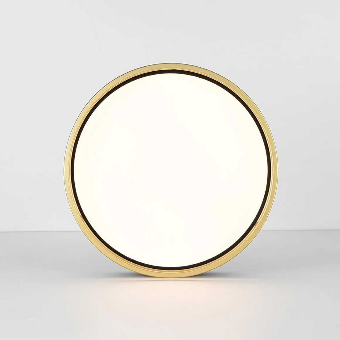 Black Gold Metal Round Dimmable LED Flush Mount Light 5CCT