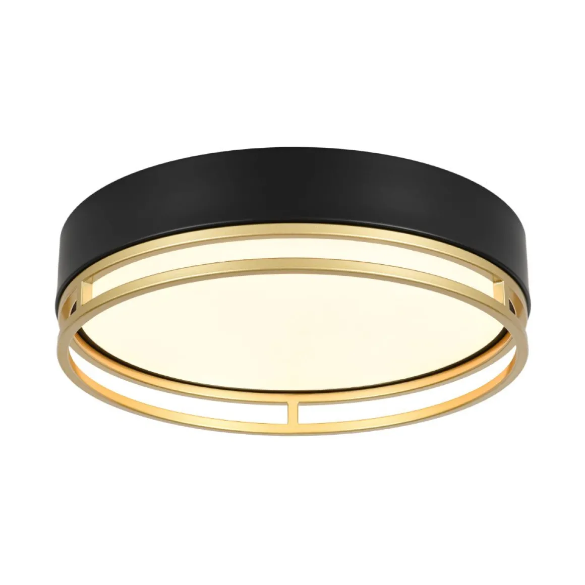 Black Gold Metal Round Dimmable LED Flush Mount Light 5CCT