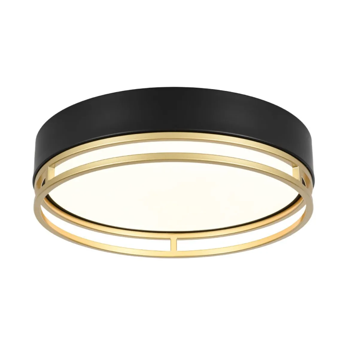 Black Gold Metal Round Dimmable LED Flush Mount Light 5CCT