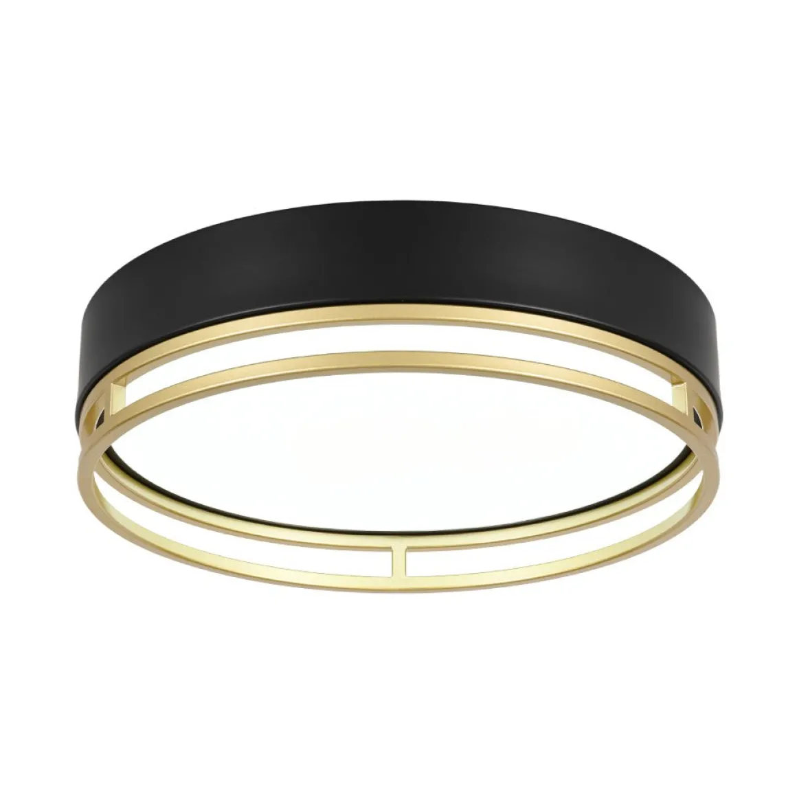 Black Gold Metal Round Dimmable LED Flush Mount Light 5CCT