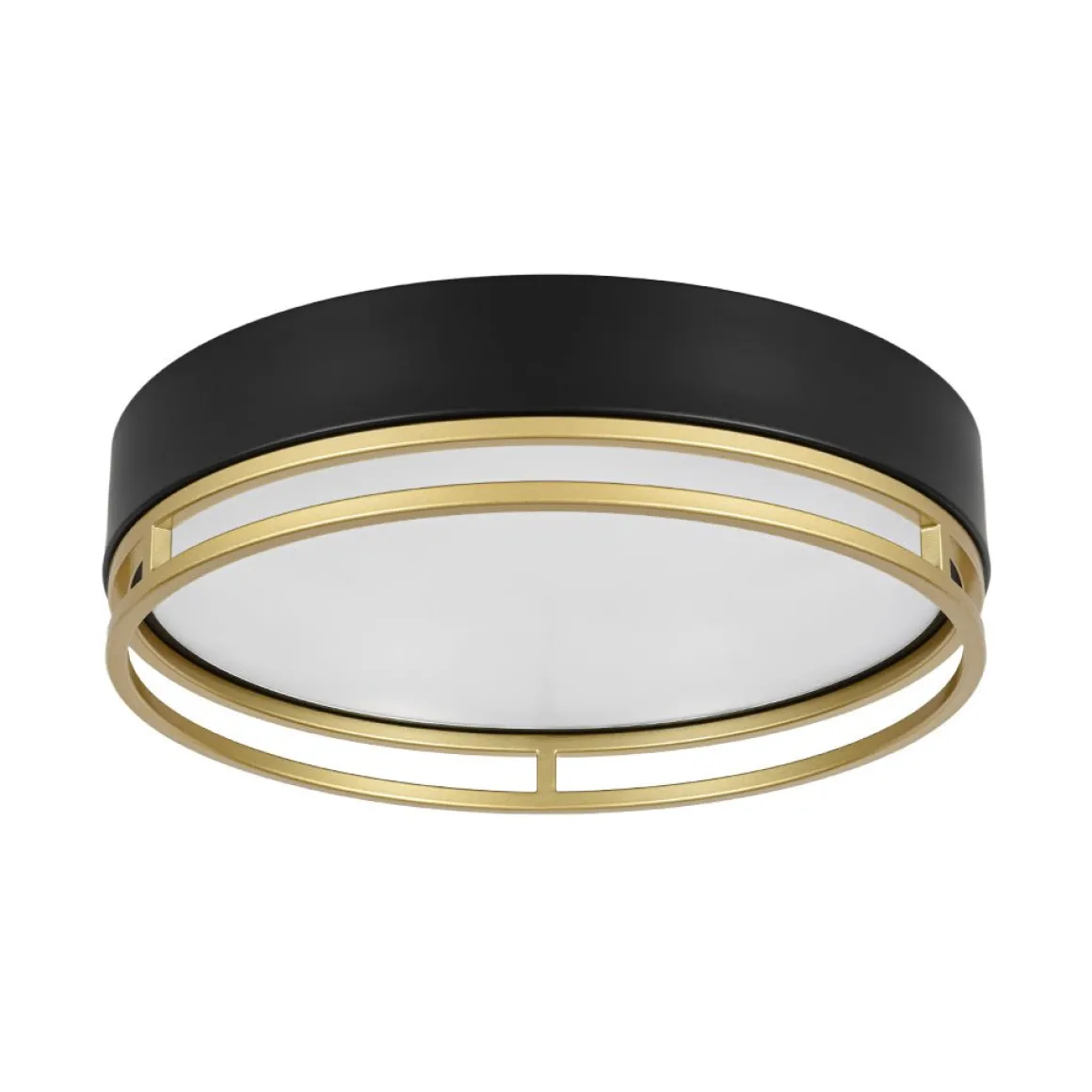Black Gold Metal Round Dimmable LED Flush Mount Light 5CCT