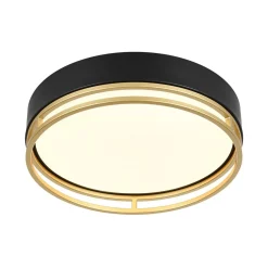 Black Gold Metal Round Dimmable LED Flush Mount Light 5CCT