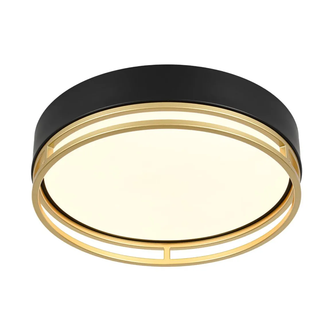 Black Gold Metal Round Dimmable LED Flush Mount Light 5CCT