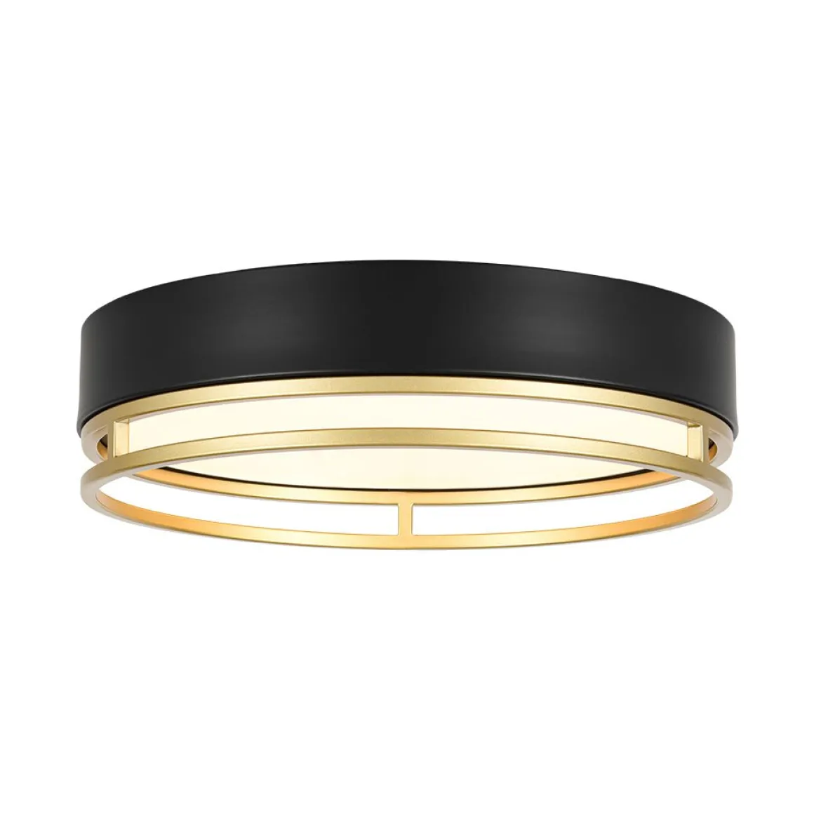 Black Gold Metal Round Dimmable LED Flush Mount Light 5CCT