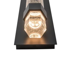 Black Linear Bubble Crystal Tube Dimmable LED Wall Light