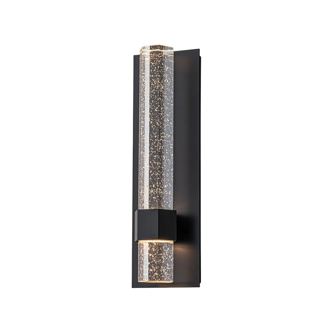 Black Linear Bubble Crystal Tube Dimmable LED Wall Light