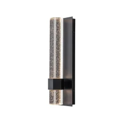 Black Linear Bubble Crystal Tube Dimmable LED Wall Light