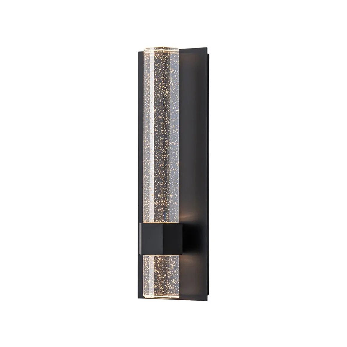 Black Linear Bubble Crystal Tube Dimmable LED Wall Light