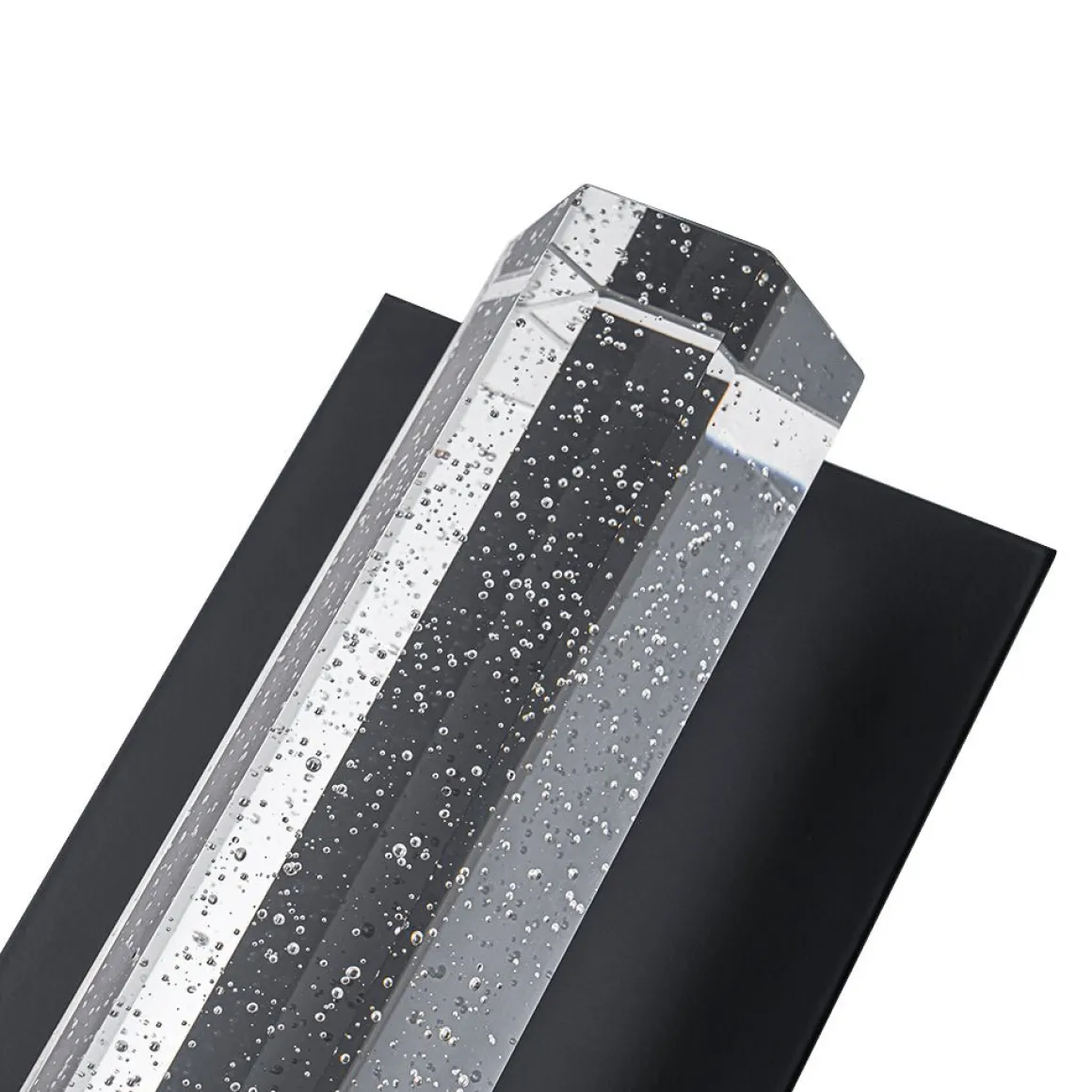 Black Linear Bubble Crystal Tube Dimmable LED Wall Light