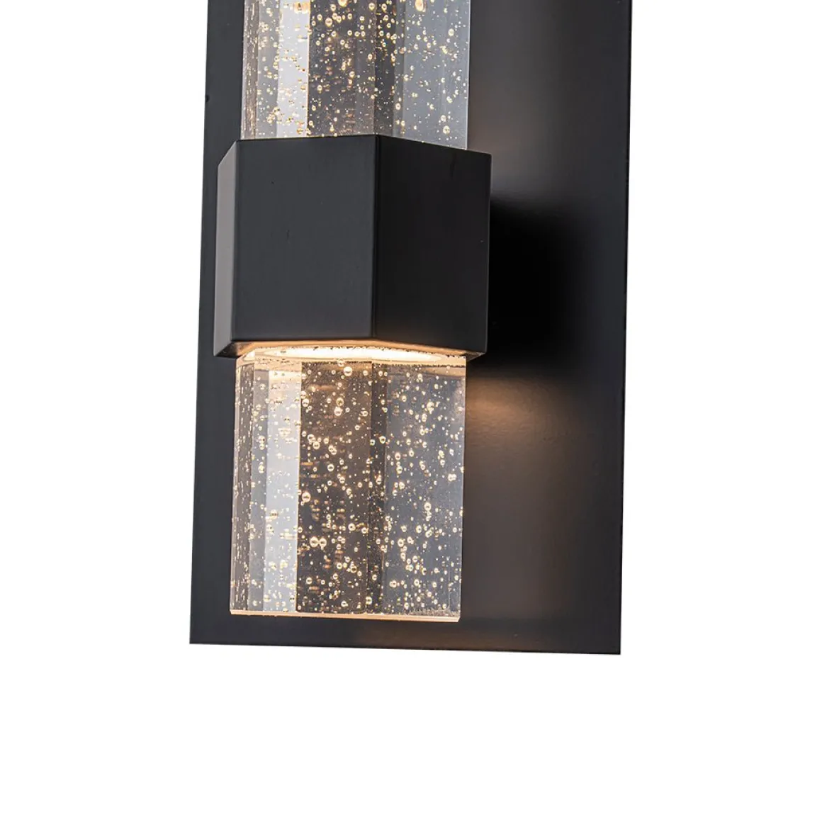 Black Linear Bubble Crystal Tube Dimmable LED Wall Light