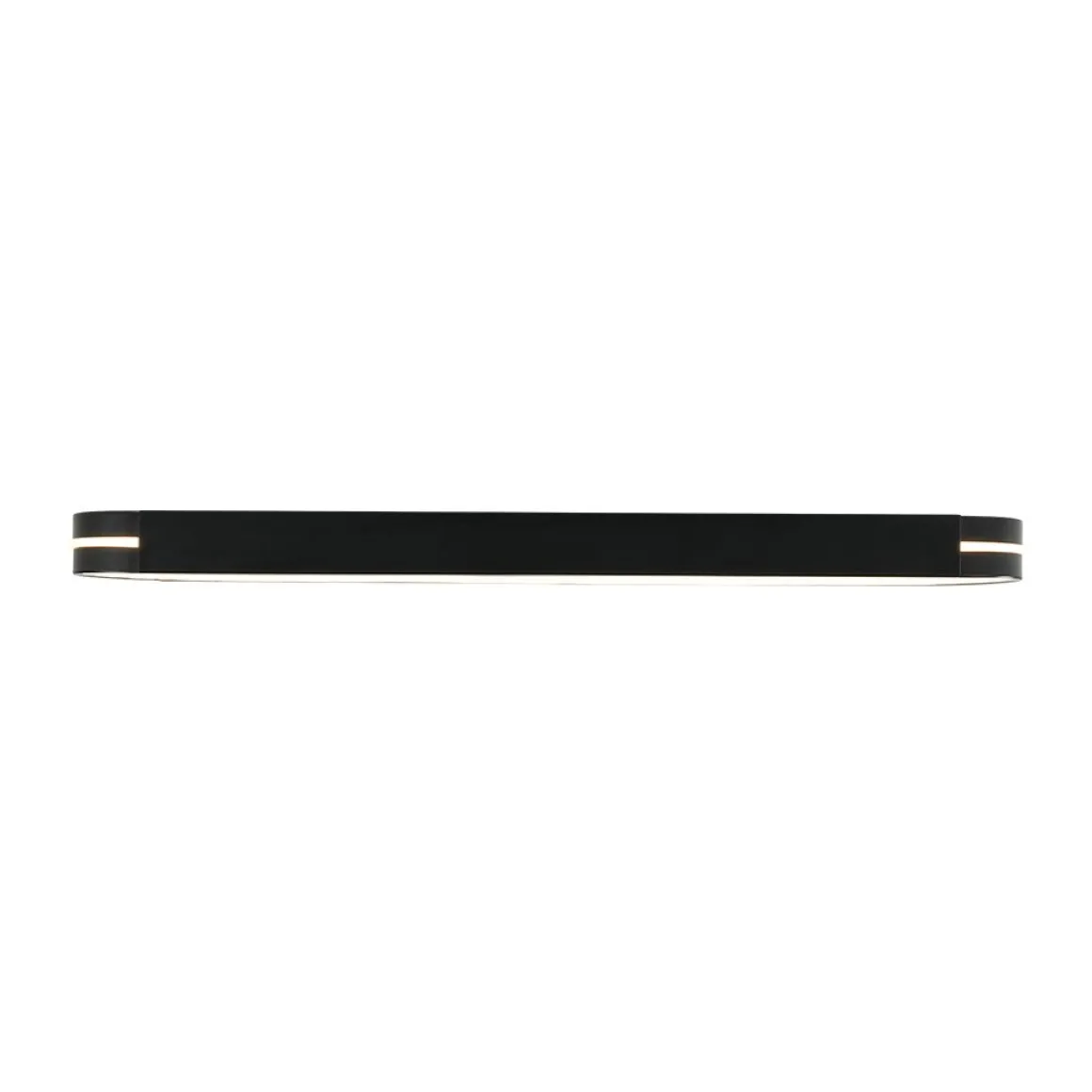 Black Minimalist Oval Dimmable LED Flush Mount Light