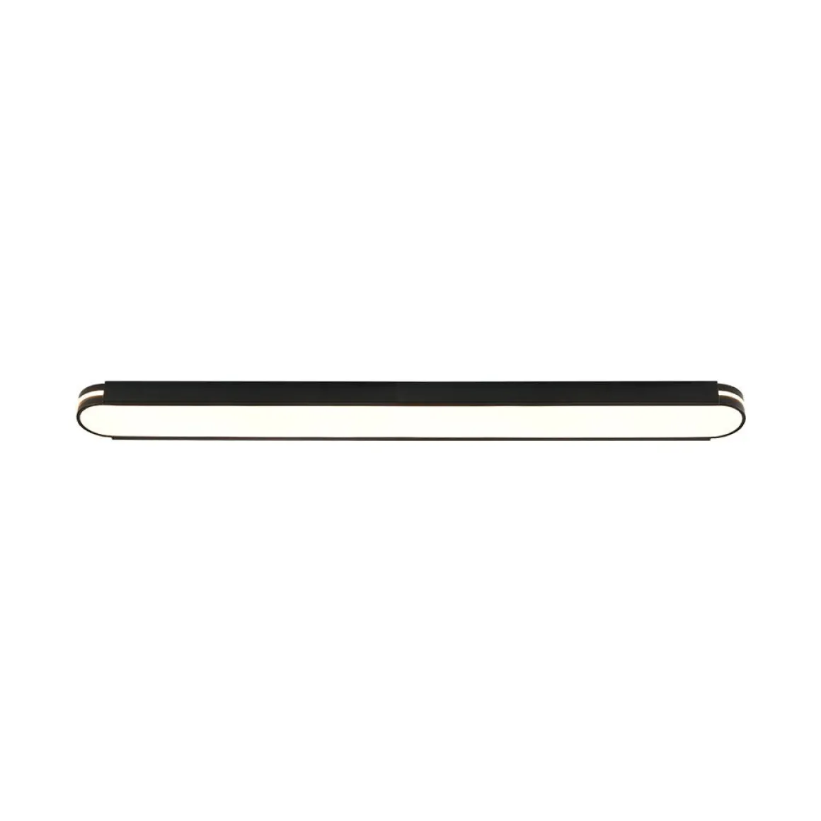 Black Minimalist Oval Dimmable LED Flush Mount Light