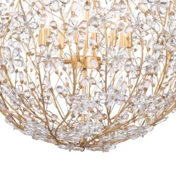 Bloom French Gold Blossom Crystal Floral Orb Chandelier