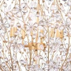 Bloom French Gold Blossom Crystal Floral Orb Chandelier