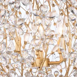 Bloom French Gold Blossom Crystal Floral Orb Chandelier
