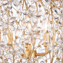 Bloom French Gold Blossom Crystal Floral Orb Chandelier