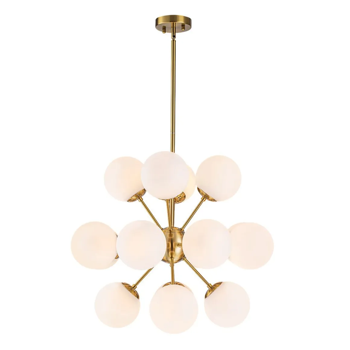 Bloom Frosted Glass Bubble Sphere Sputnik Chandelier