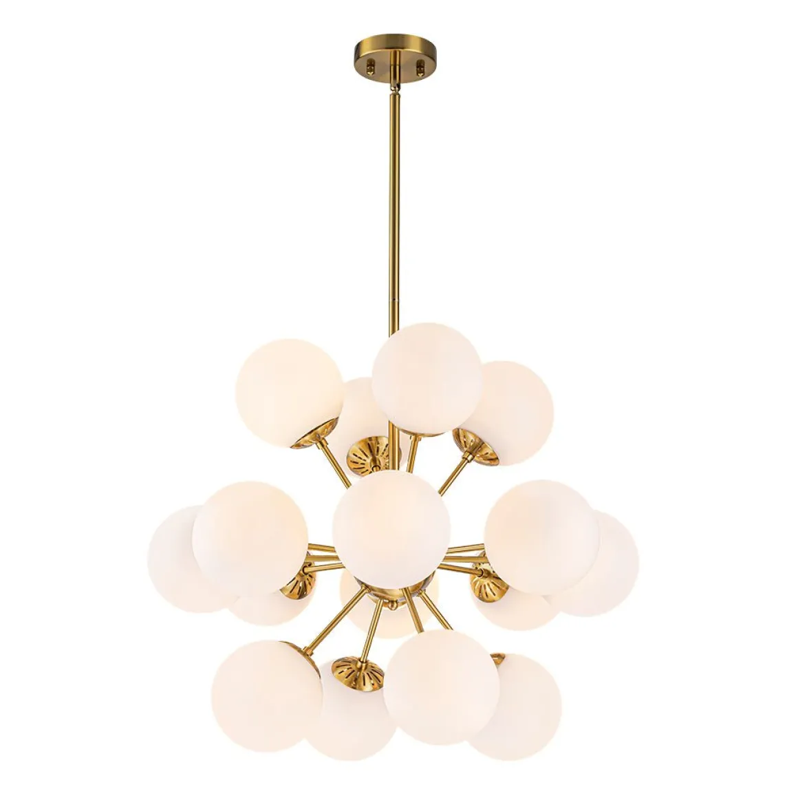 Bloom Frosted Glass Bubble Sphere Sputnik Chandelier
