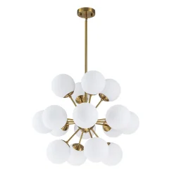 Bloom Frosted Glass Bubble Sphere Sputnik Chandelier