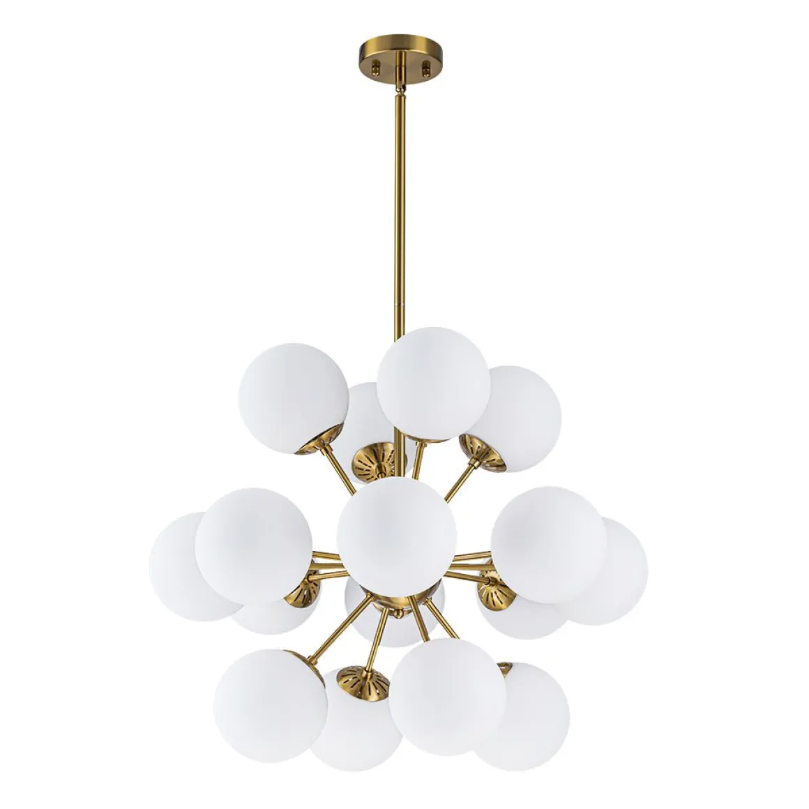 Bloom Frosted Glass Bubble Sphere Sputnik Chandelier
