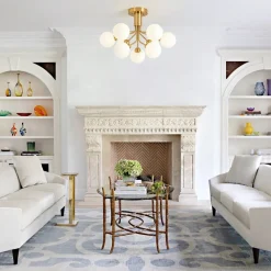 Bloom Frosted Glass Globe Tiered Bubble Sputnik Semi Flush