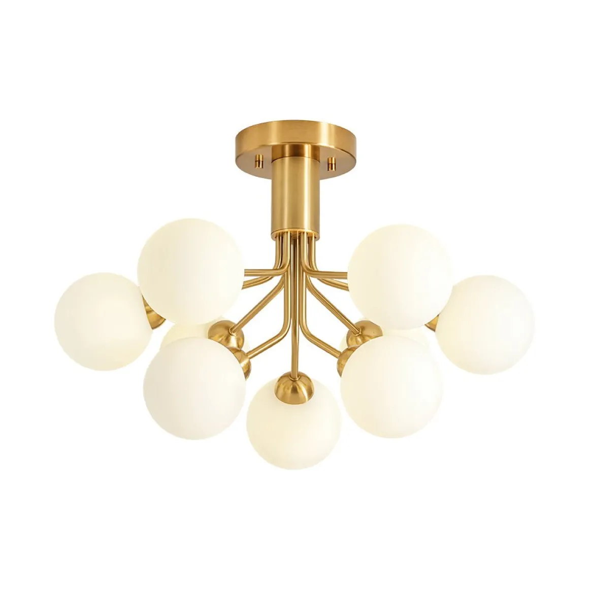Bloom Frosted Glass Globe Tiered Bubble Sputnik Semi Flush