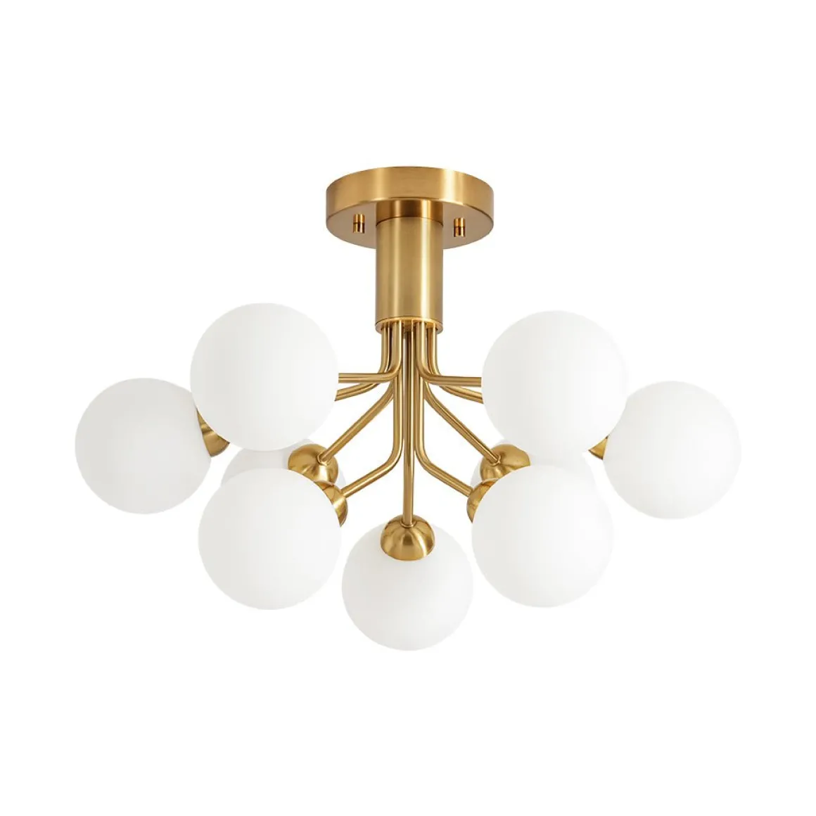 Bloom Frosted Glass Globe Tiered Bubble Sputnik Semi Flush