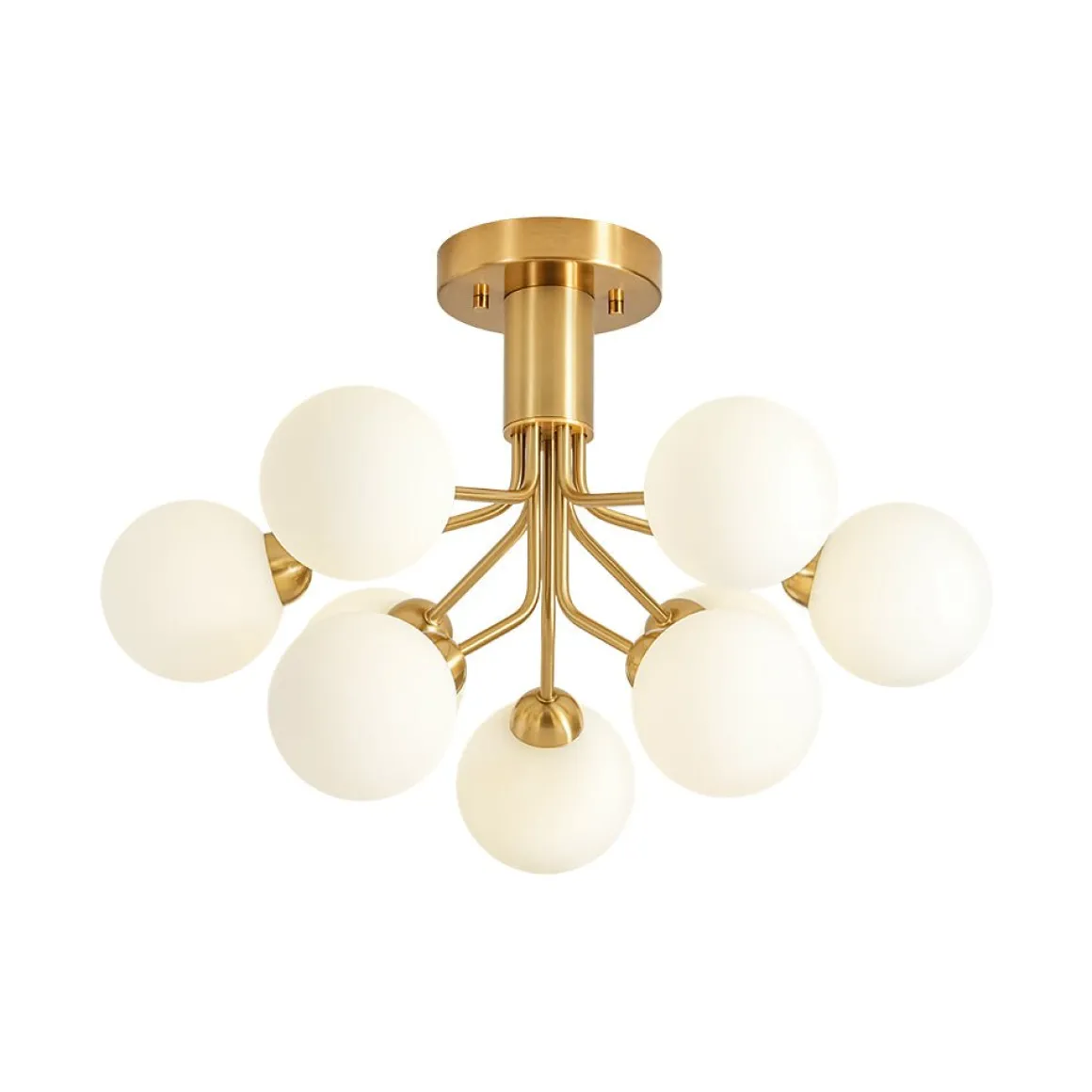 Bloom Frosted Glass Globe Tiered Bubble Sputnik Semi Flush