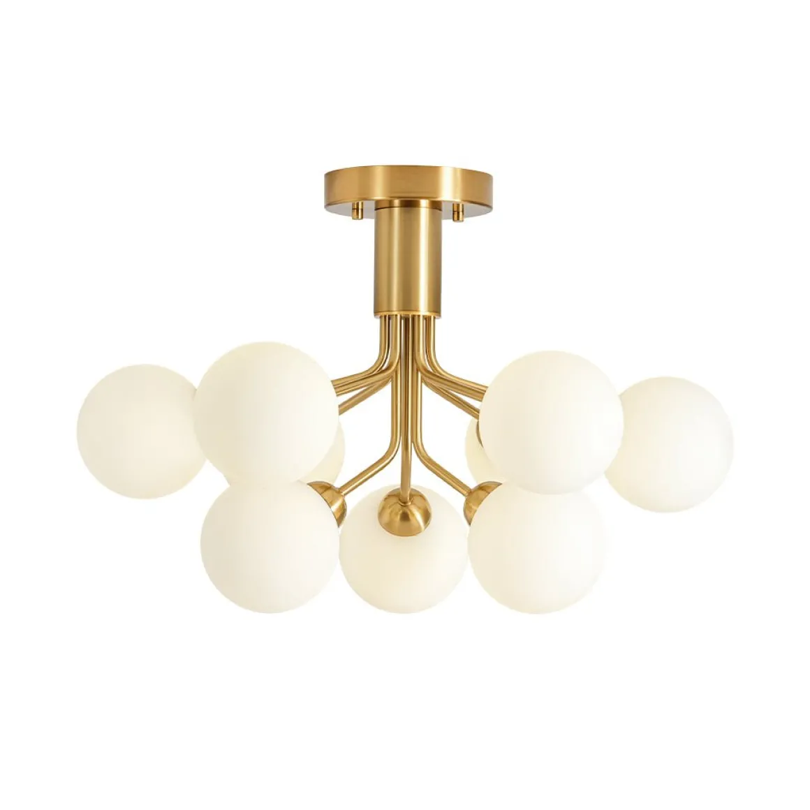 Bloom Frosted Glass Globe Tiered Bubble Sputnik Semi Flush