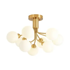 Bloom Frosted Glass Globe Tiered Bubble Sputnik Semi Flush