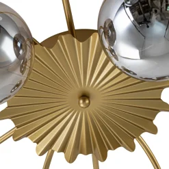 Bloom 12-Light Smoked Glass Bubble Semi Flush Chandelier