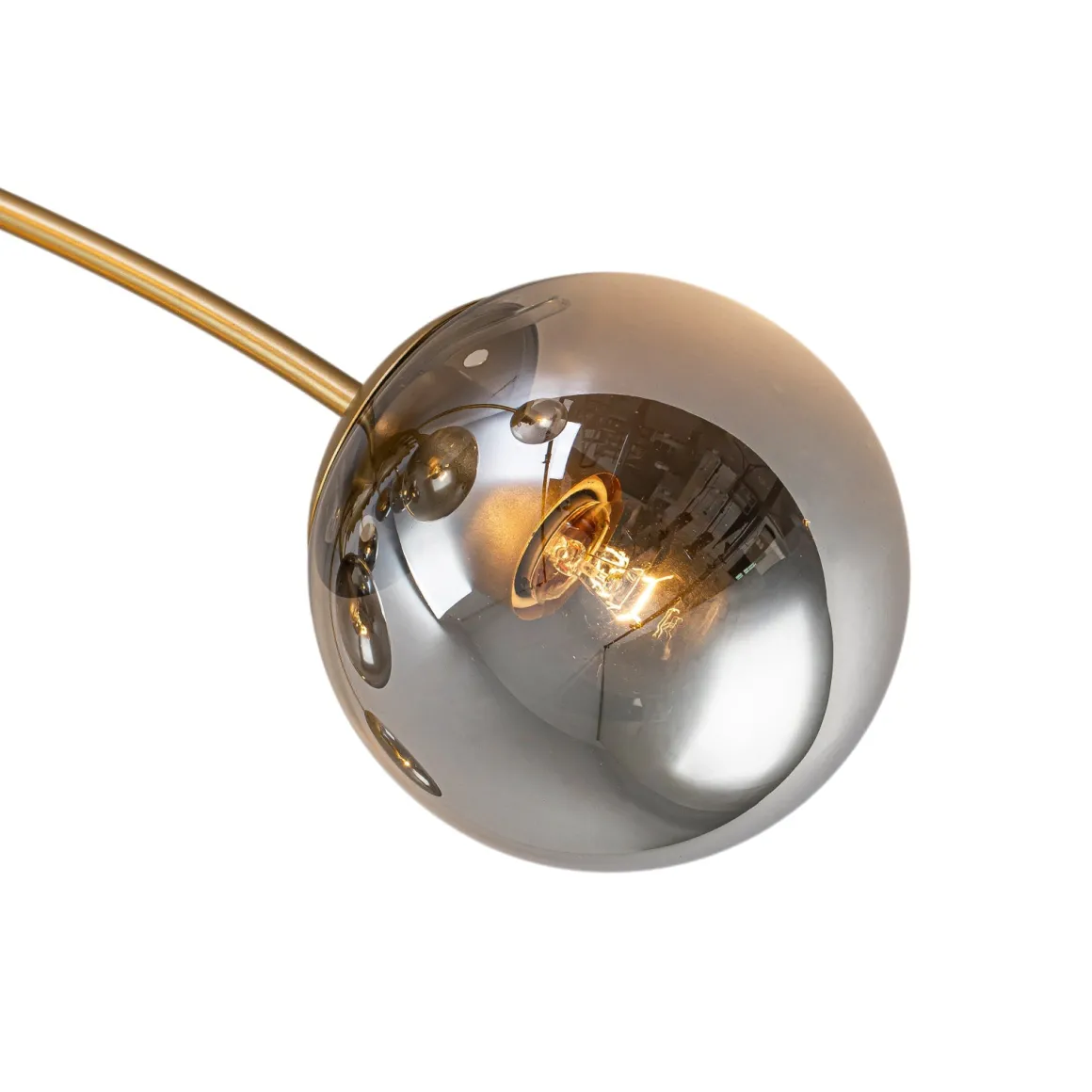 Bloom 12-Light Smoked Glass Bubble Semi Flush Chandelier