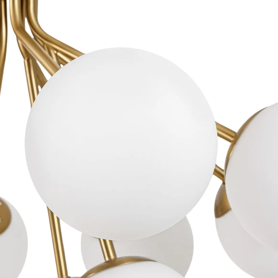 Bloom Opal Glass Bubble Tiered Sputnik Semi Flush Chandelier
