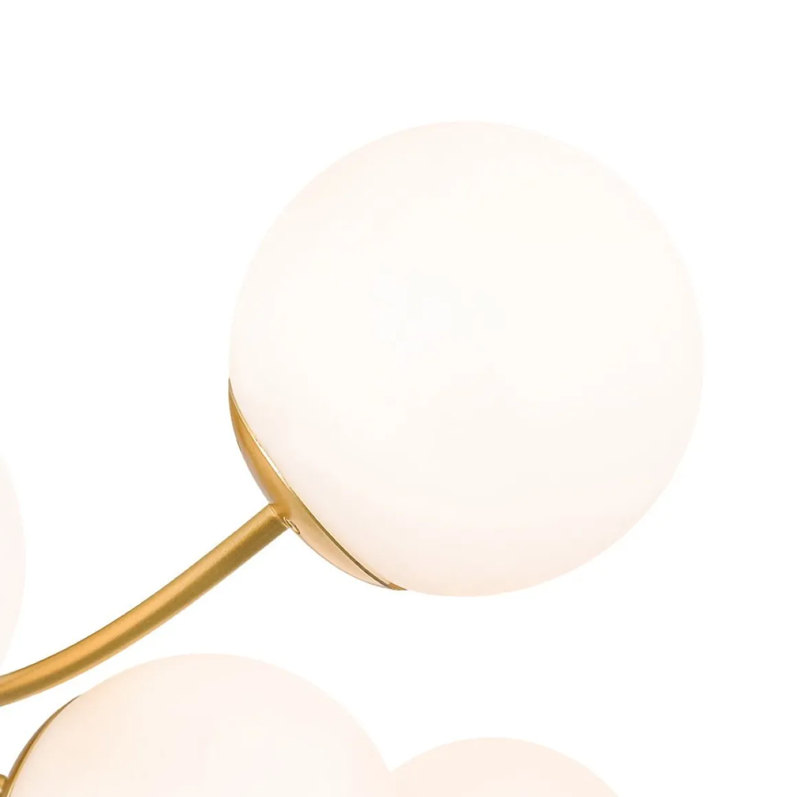 Bloom Tiered Frosted Glass Globe Bubble Semi Flush Chandelier