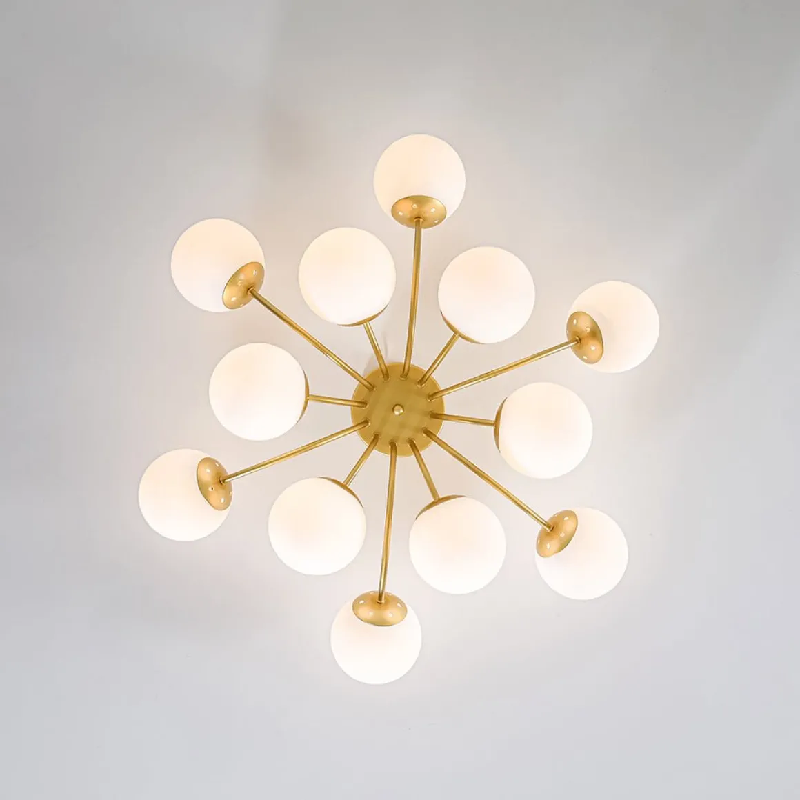 Bloom Tiered Frosted Glass Globe Bubble Semi Flush Chandelier
