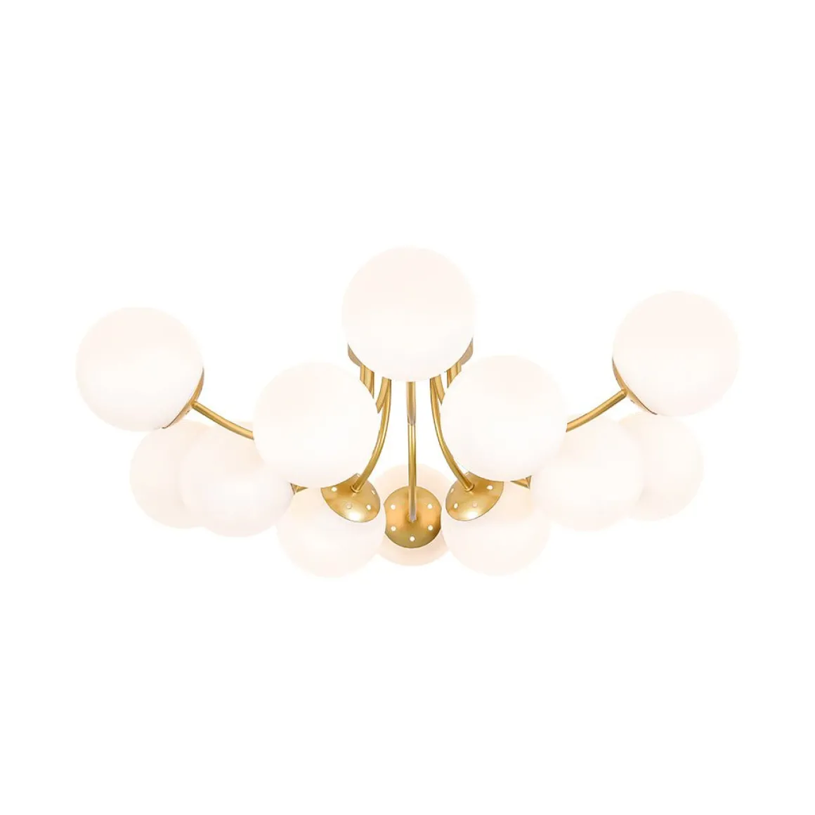 Bloom Tiered Frosted Glass Globe Bubble Semi Flush Chandelier