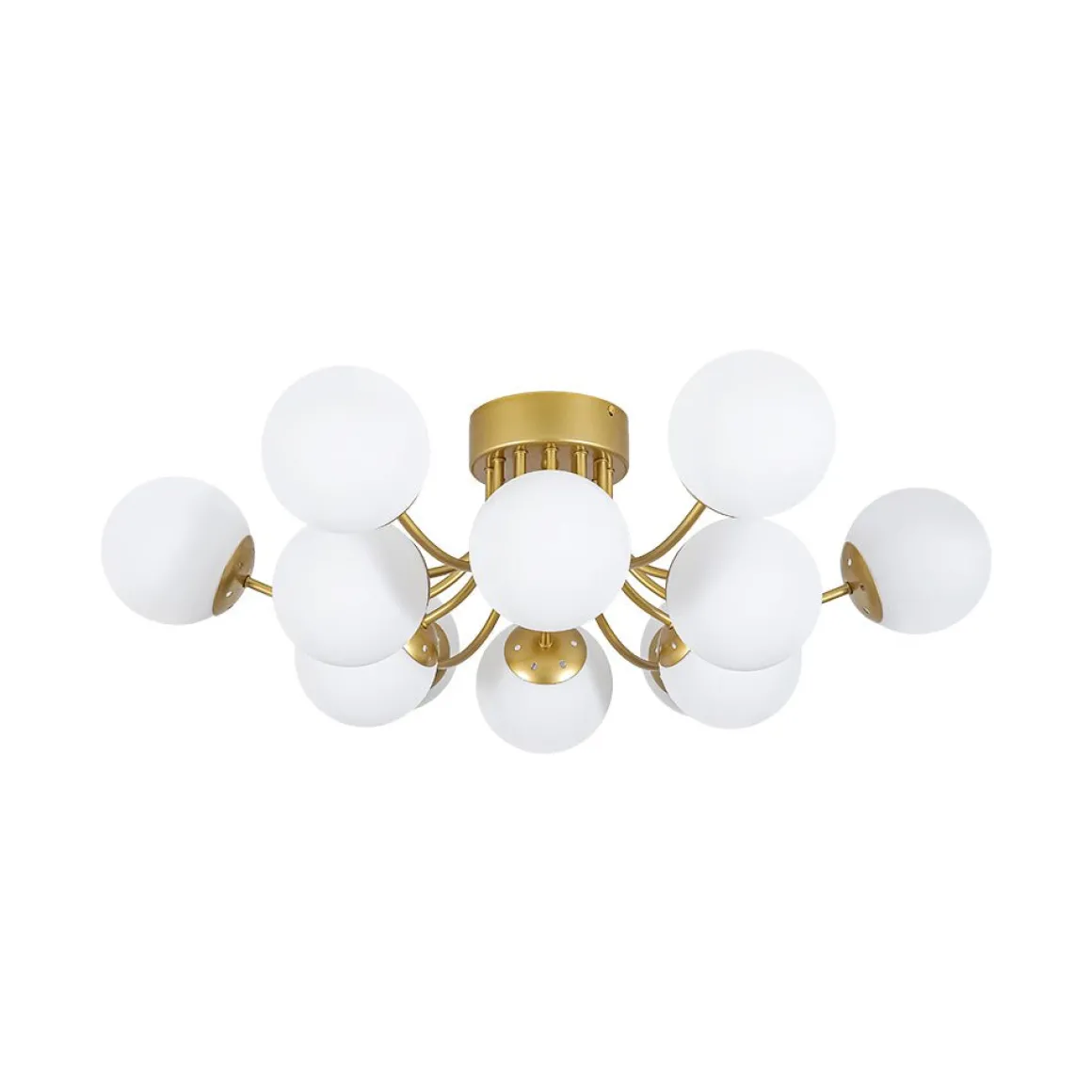 Bloom Tiered Frosted Glass Globe Bubble Semi Flush Chandelier