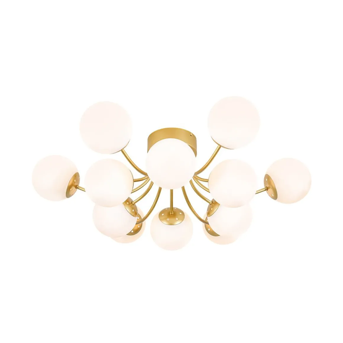 Bloom Tiered Frosted Glass Globe Bubble Semi Flush Chandelier