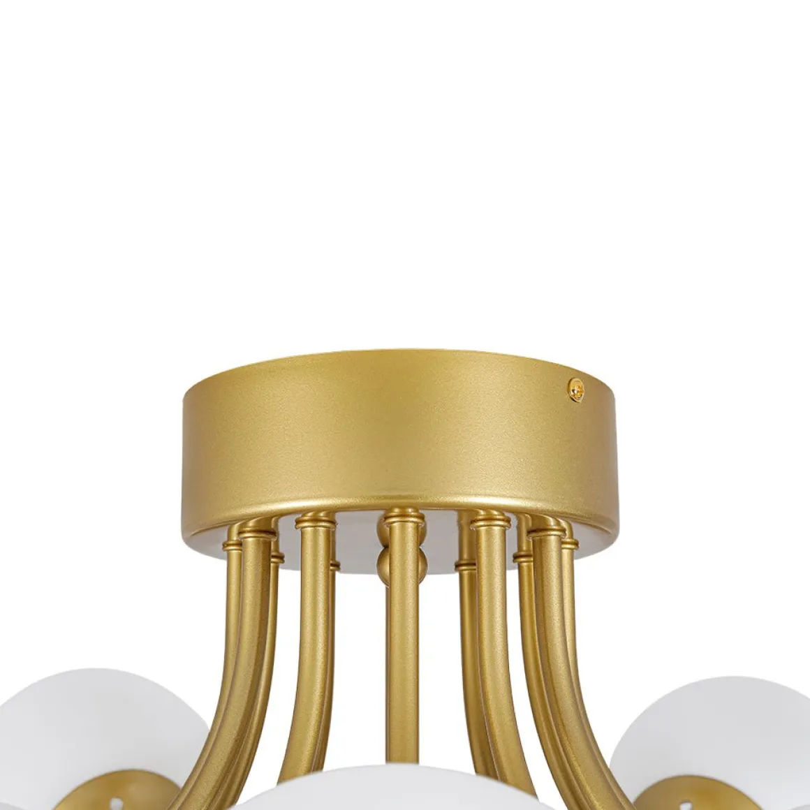 Bloom Tiered Frosted Glass Globe Bubble Semi Flush Chandelier