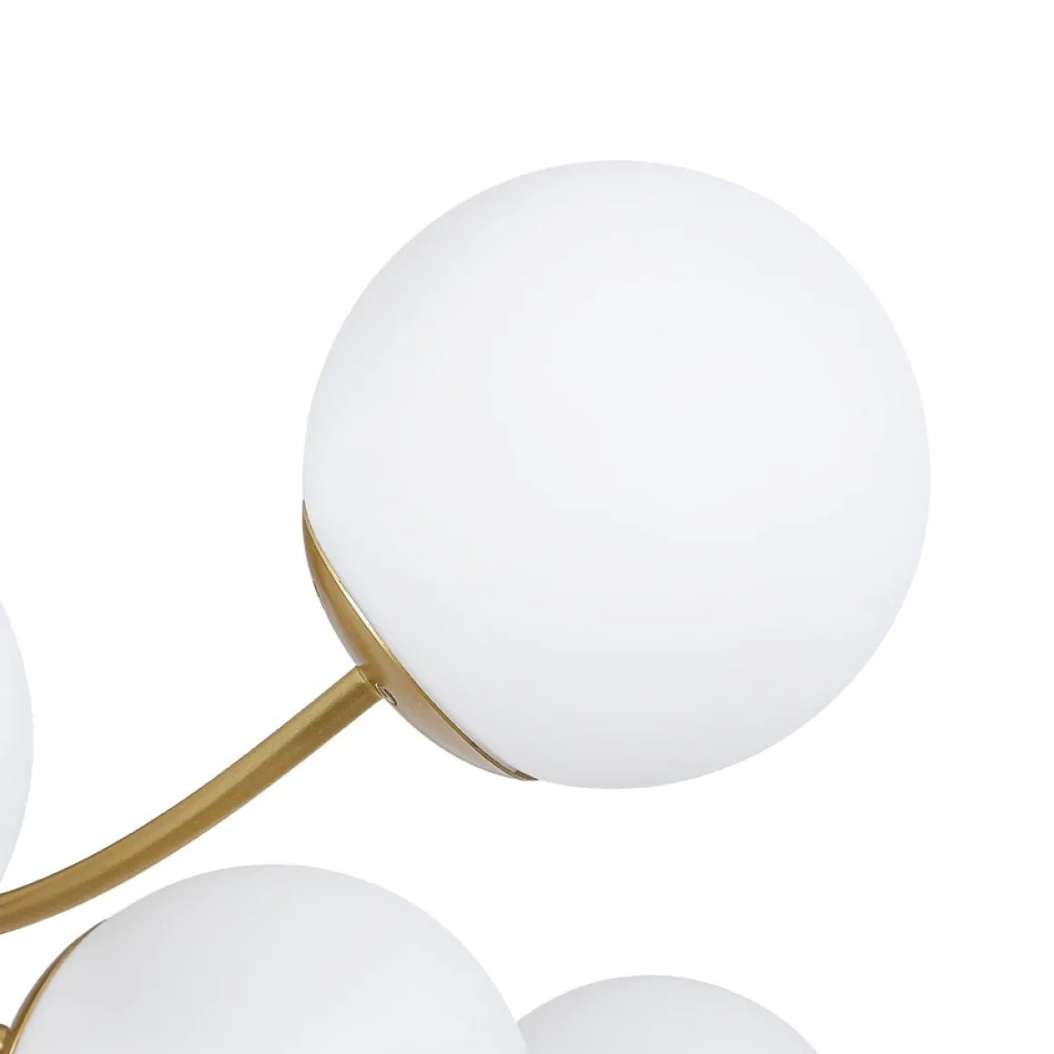 Bloom Tiered Frosted Glass Globe Bubble Semi Flush Chandelier