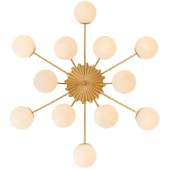 Blossom 12-Light Opal Glass Bubble Semi Flush Chandelier